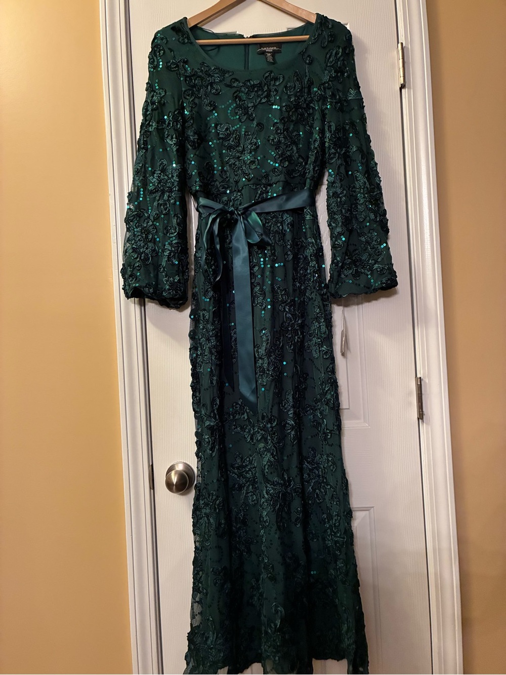 R&M Richards Deep Teal 12,Petite Maxi Dress.